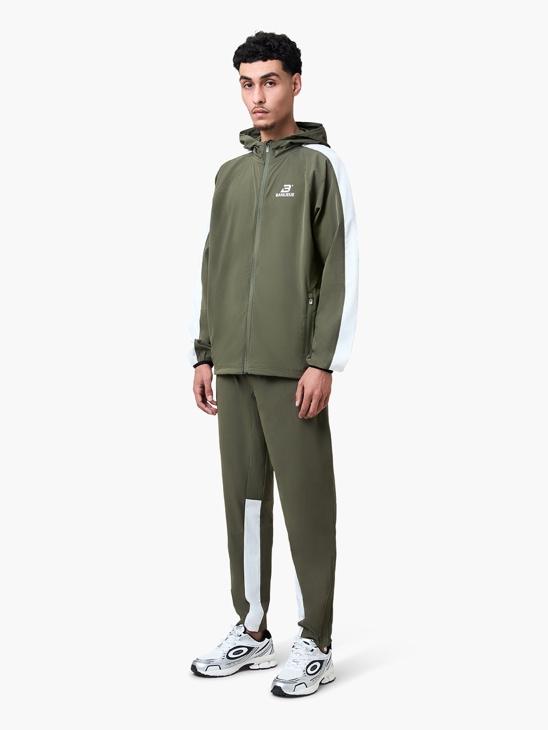 PERFORMANCE HOODED TRACKTOP | OLIVE  | SEEDING
