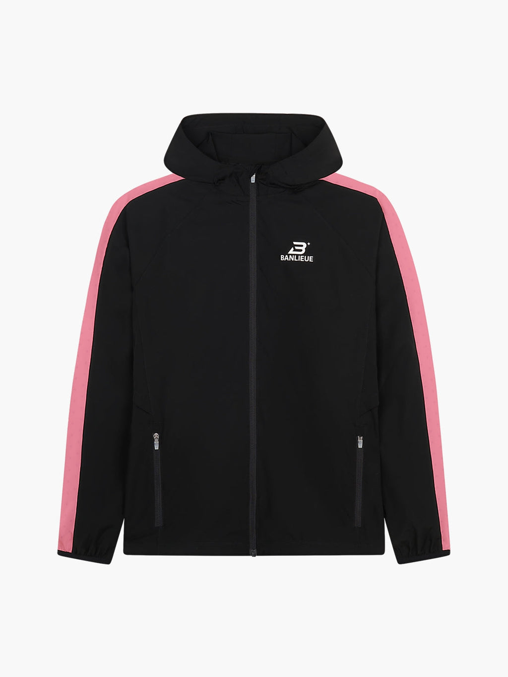PERFORMANCE V2 HOODED TRACKTOP | BLACK / PINK SEEDING