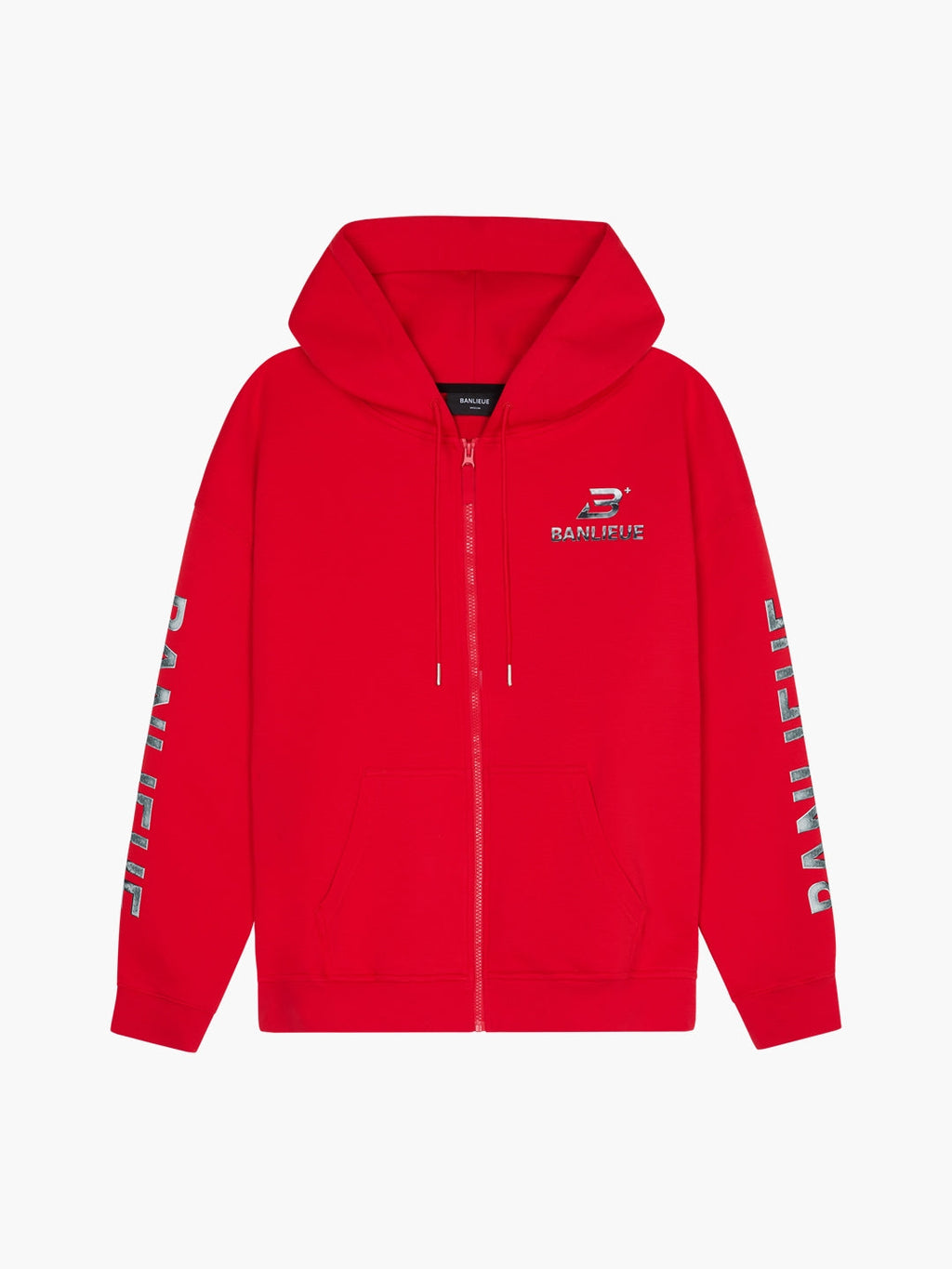 CHROME V2 HOODED VEST | RED / SILVER